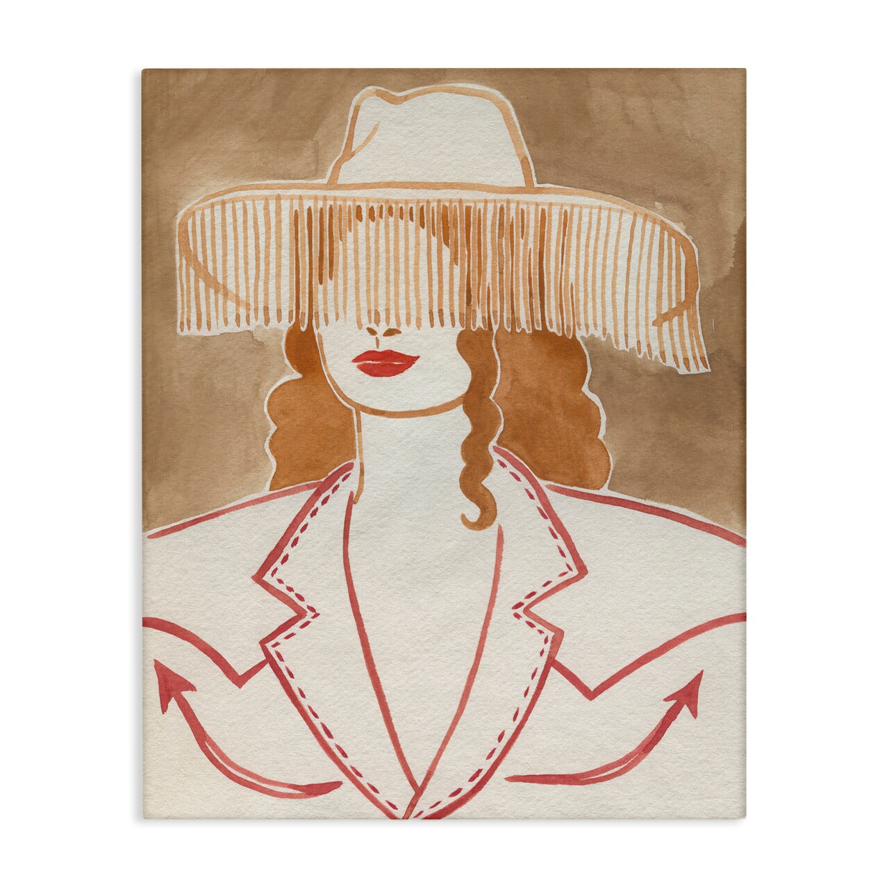 Stupell Industries Western Cowgirl Fashion Canvas Wall Art Design by Grace Popp
